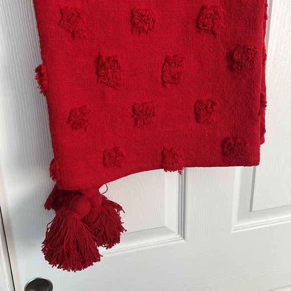 Rachel Zoe Red Dot Throw Blanket - Picture 4 of 5